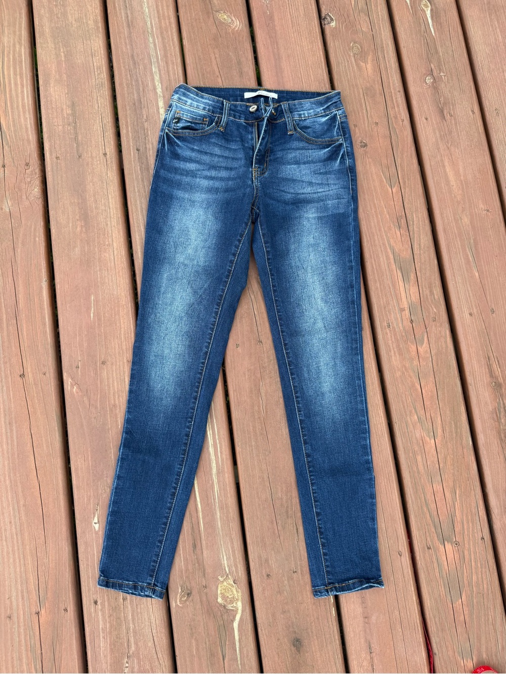 KanCan Dark Blue Skinny Jeans with Subtle Fade